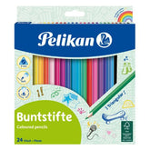 Creioane Colorate, 24 culori/set, 700122, Pelikan